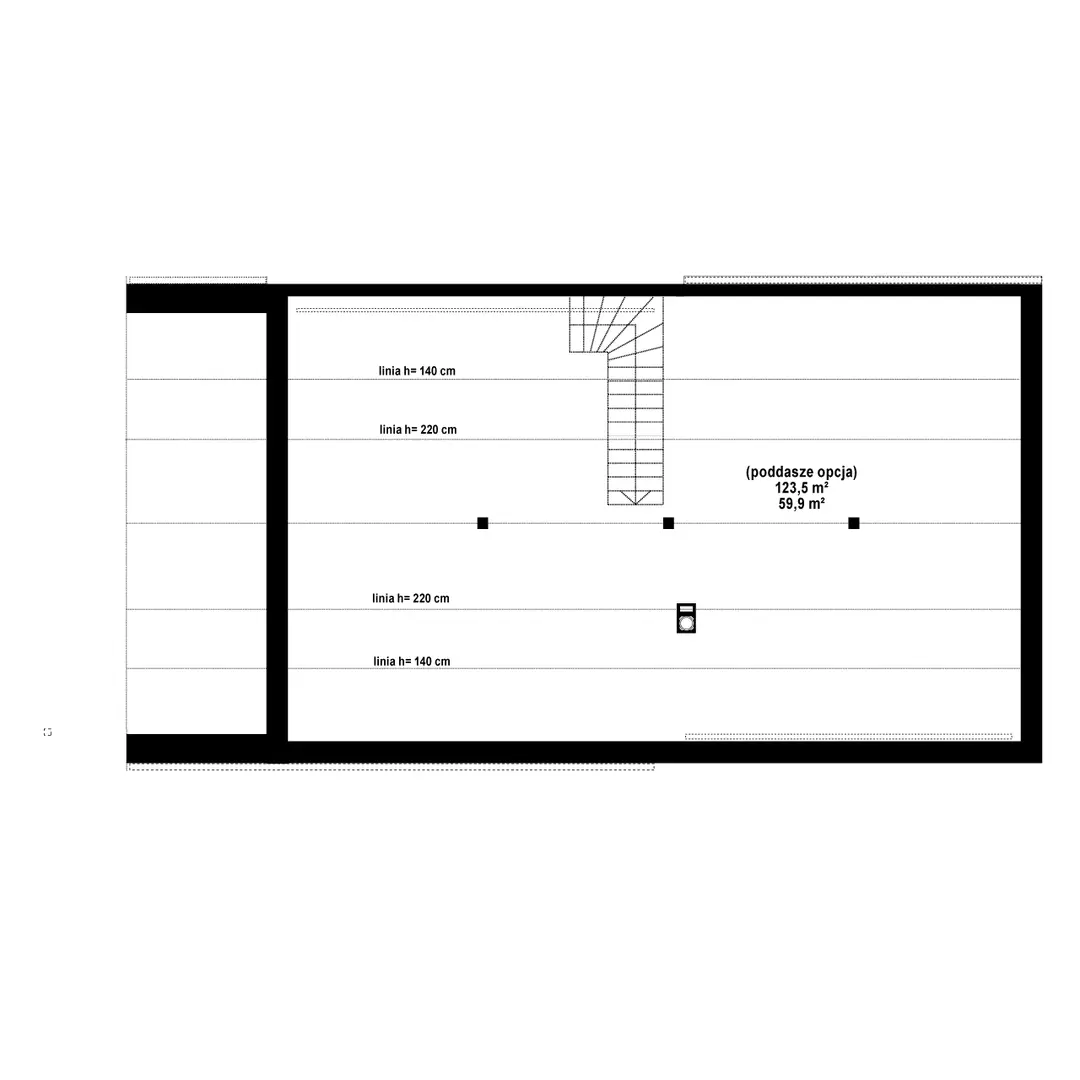 Strych – 0,0 m² / 123,5 m²